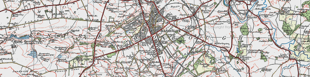 Old map of Stray, The in 1925