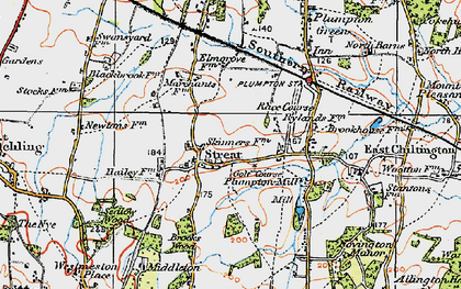 Old map of Streat in 1920