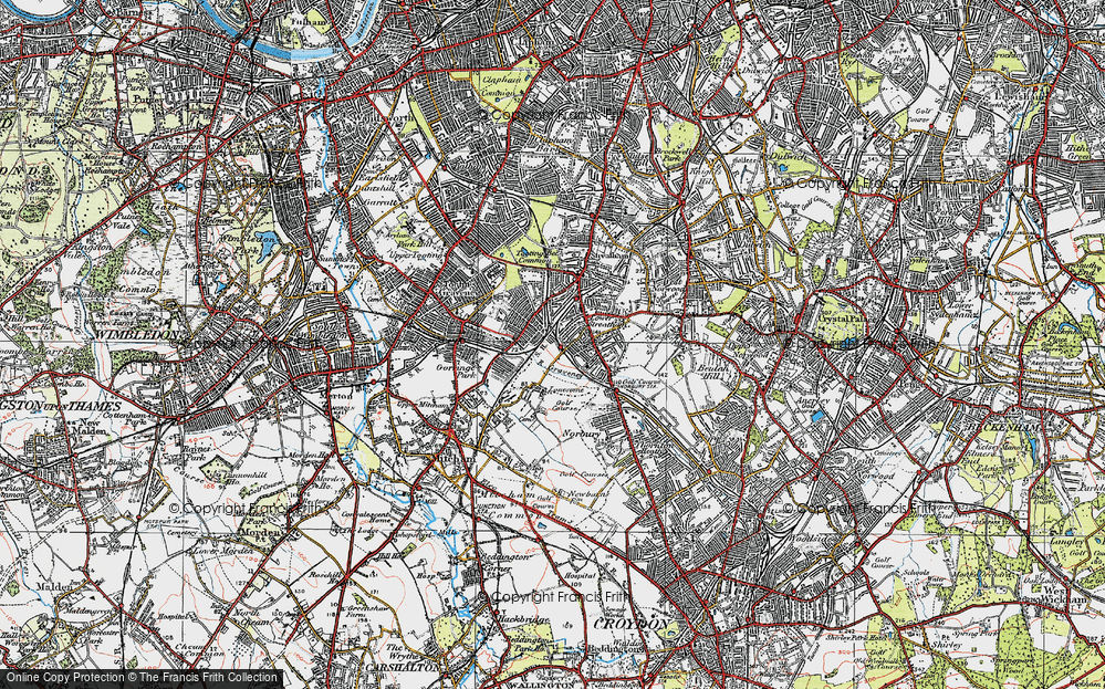 Old Map of Streatham Vale, 1920 in 1920
