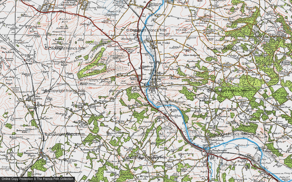Old Map of Streatley, 1919 in 1919