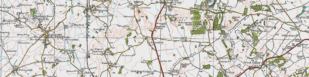Old map of Streatley in 1919