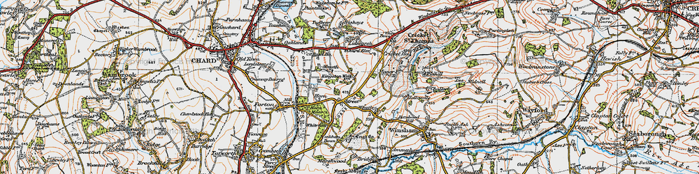 Old map of Street in 1919