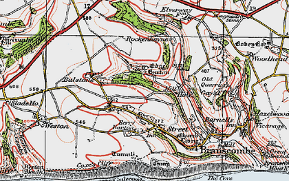Old map of Bulstone in 1919