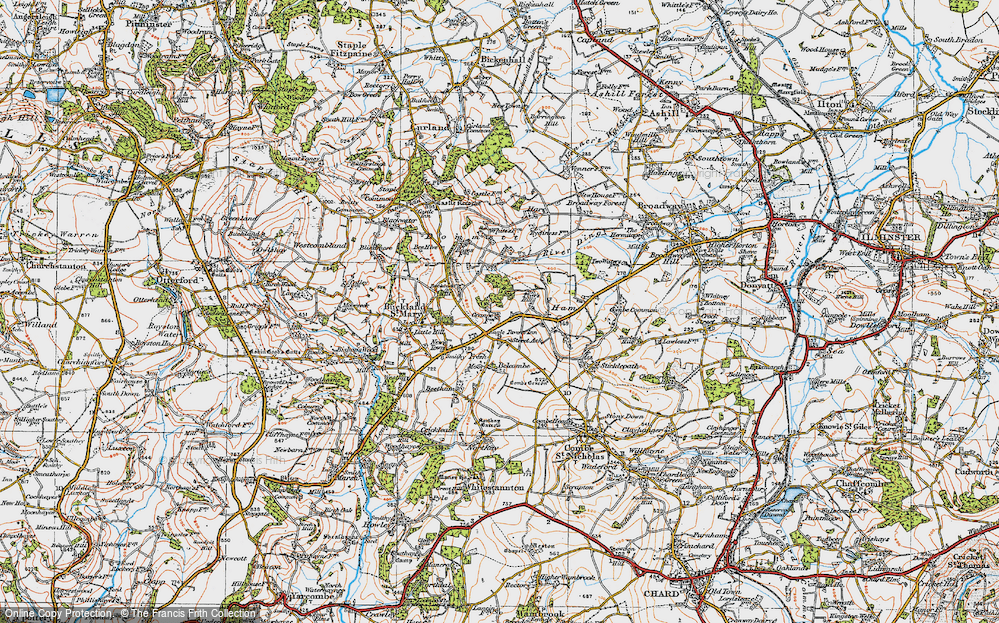 Old Map of Street Ash, 1919 in 1919