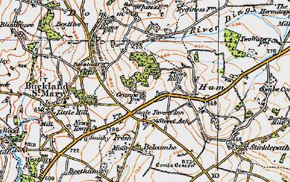 Old map of Street Ash in 1919