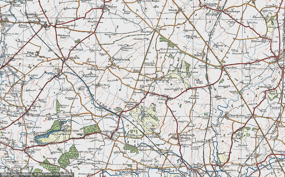 Old Map of Street Ashton, 1920 in 1920