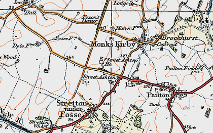 Old map of Street Ashton in 1920