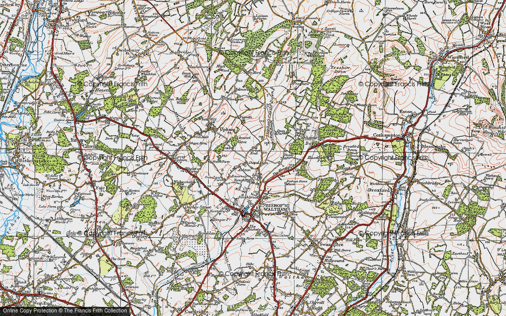 Old Map of Historic Map covering Belmore Ho in 1919