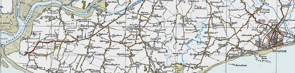 Old map of Street End in 1919