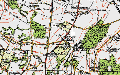 Old map of Street End in 1920