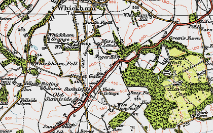 Old map of Street Gate in 1925