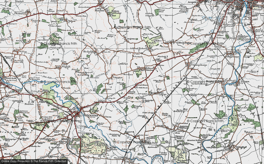 Old Map of Historic Map covering Steeton Grange in 1924