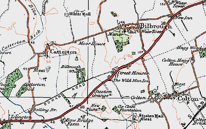 Old map of Steeton Grange in 1924