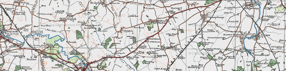 Old map of Steeton Grange in 1924