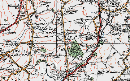 Old map of Street Lane in 1921