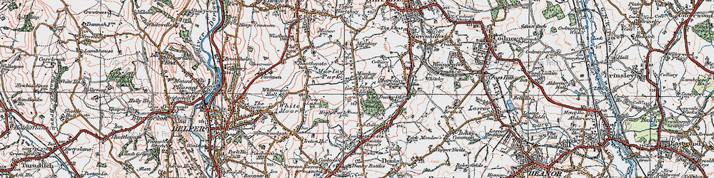 Old map of Street Lane in 1921