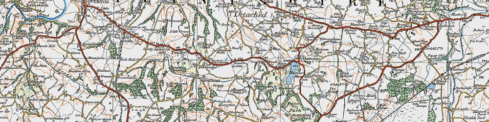 Old map of Street Lydan in 1921