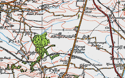 Old map of Street on the Fosse in 1919