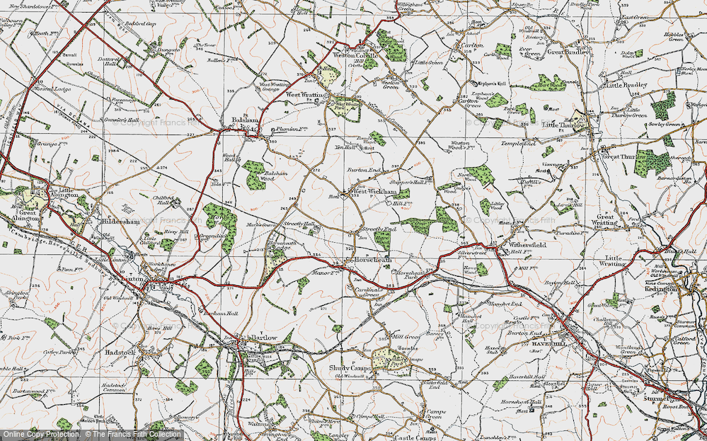 Old Map of Streetly End, 1920 in 1920