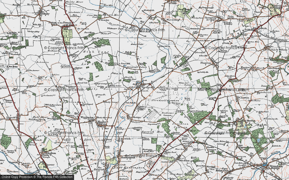 Old Map of Strensall, 1924 in 1924