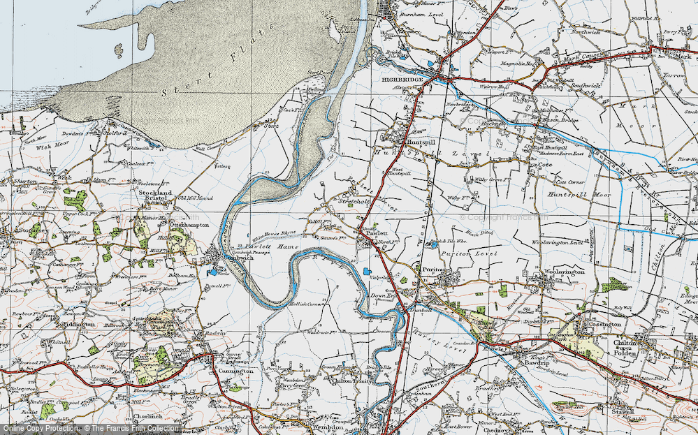 Old Map of Stretcholt, 1919 in 1919