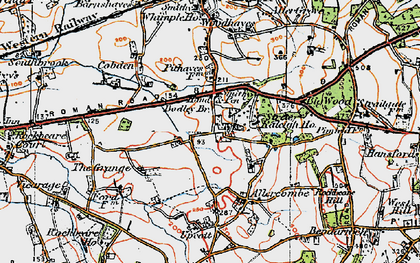 Old map of Strete Ralegh in 1919