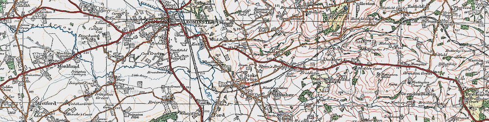 Old map of Stretford in 1920