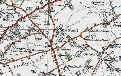 Old map of Bainstree Cross in 1920