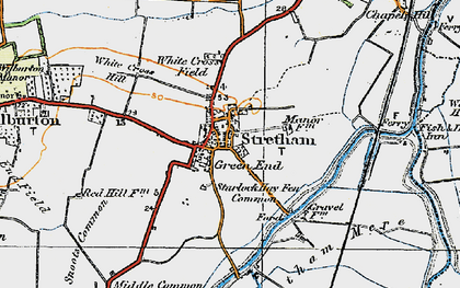 Old map of Stretham in 1920