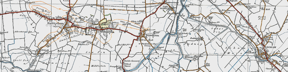 Old map of Stretham in 1920