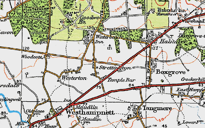 Old map of Strettington in 1919