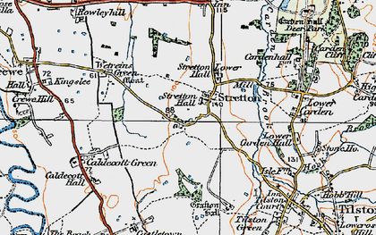 Old map of Wetreins, The in 1921