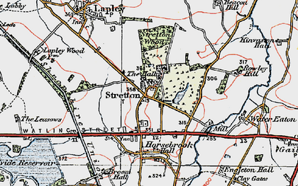 Old map of Stretton in 1921