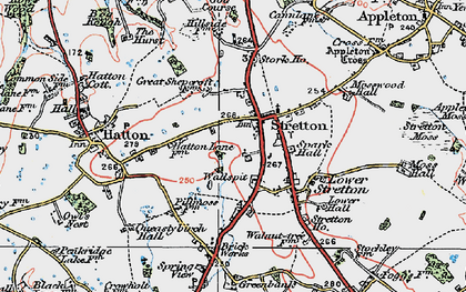 Old map of Stretton in 1923
