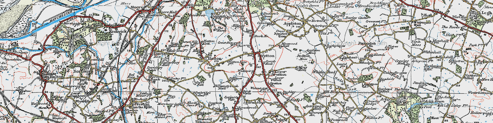 Old map of Stretton in 1923