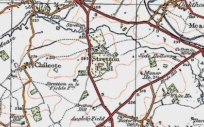Old map of Stretton en le Field in 1921
