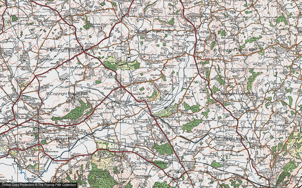 Old Map of Stretton Grandison, 1920 in 1920