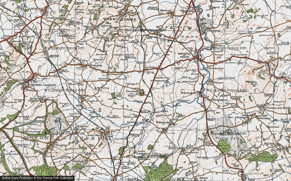 Old Map of Stretton-on-Fosse, 1919 in 1919