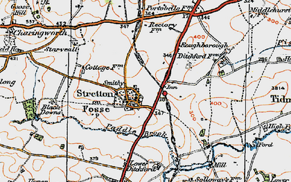 Old map of Stretton-on-Fosse in 1919