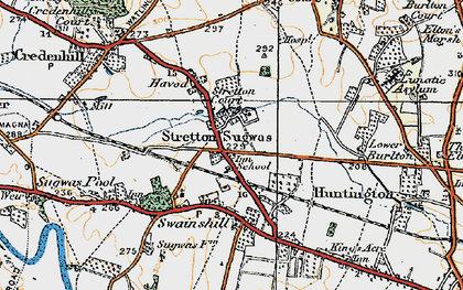 Old map of Stretton Sugwas in 1920