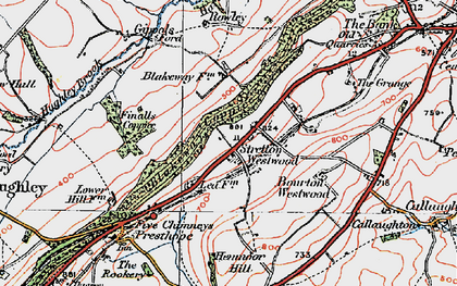 Old map of Blakeway Coppice in 1921