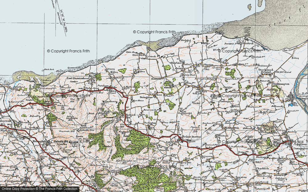Old Map of Stringston, 1919 in 1919