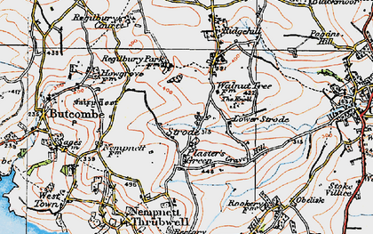 Old map of Strode in 1919