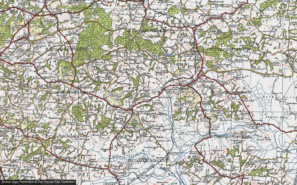 Old Map of Strood, 1921 in 1921