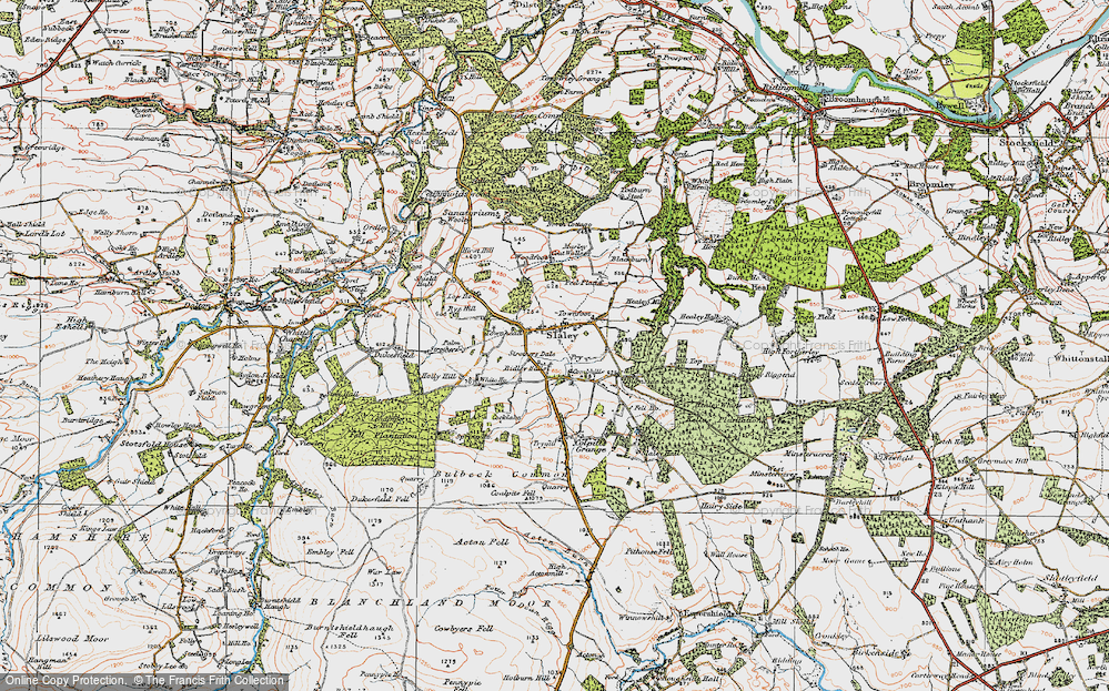Old Map of Strothers Dale, 1925 in 1925