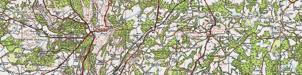 Old map of Stroud in 1920