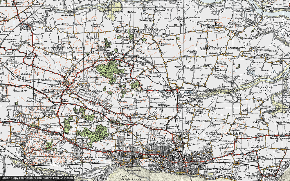 Old Map of Stroud Green, 1921 in 1921
