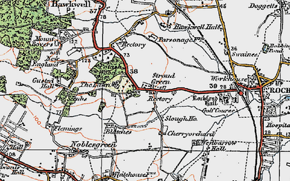 Old map of Stroud Green in 1921