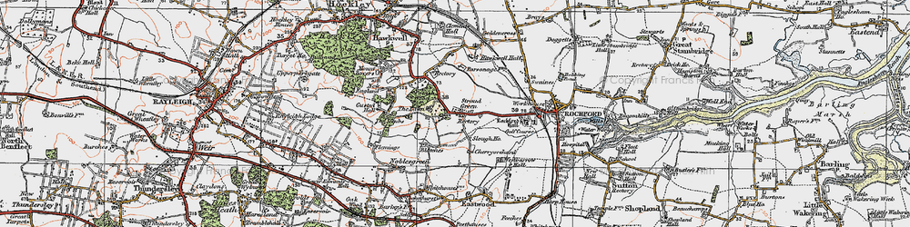 Old map of Stroud Green in 1921