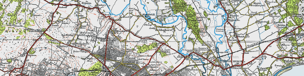 Old map of Strouden in 1919